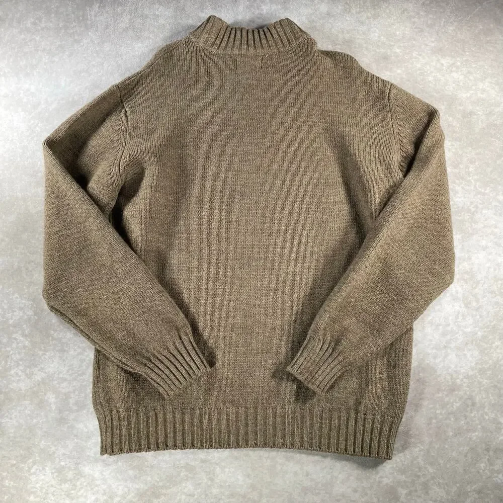 Vintage Uomo Italia Made In Italy Brown Cozy Quarter Zip Sweater
